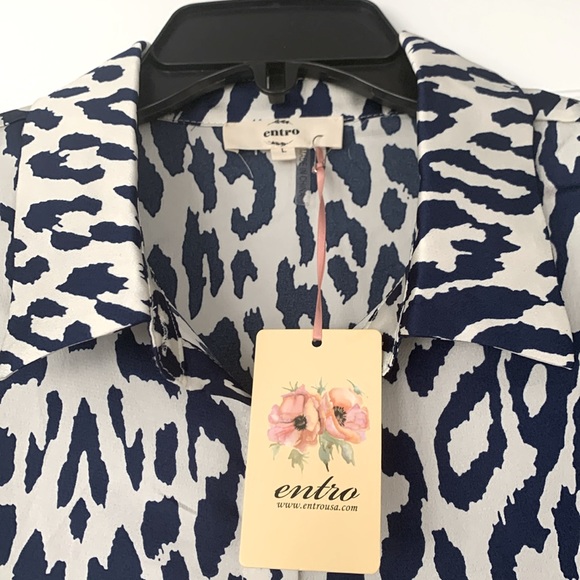 NWT Entro Women’s Large Blouse - Picture 2 of 3